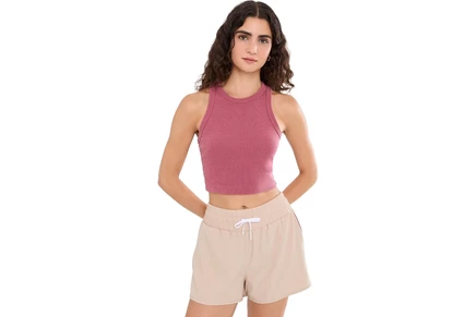 Женская майка Beyond Yoga Garment Dye Rib, лиловая