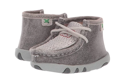 Детские мокасины Twisted X Chukka Driving Moc, серые/светло-серые
