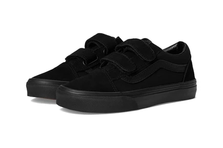 Мужские кроссовки Vans Kids Old Skool V (Little Kid/Big Kid) black/black