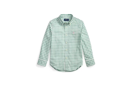Мужская рубашка Polo Ralph Lauren Kids Plaid Cotton Poplin Shirt (Toddler/Little Kid)