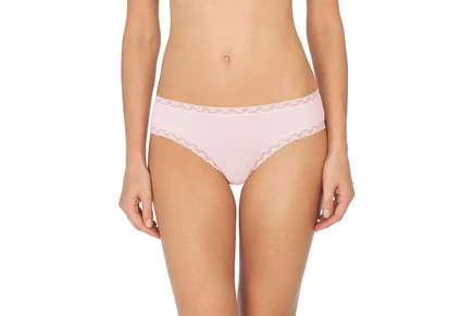 Женские трусы Natori Bliss Cotton низкой посадки, розовые