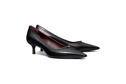 Туфли Tory Burch Double T Buckle Kitten Heel Pumps 45MM