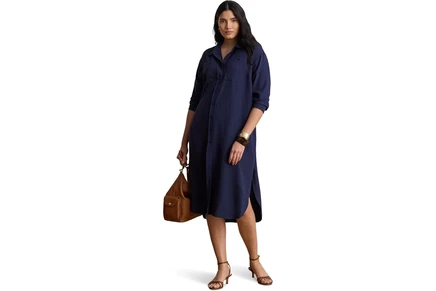 Платье Lauren Ralph Lauren Double-Faced Georgette Shirtdress