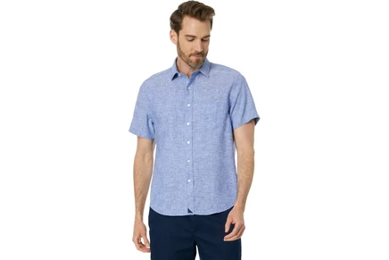 Мужская рубашка UNTUCKit Cameron Wrinkle-Resistant blue