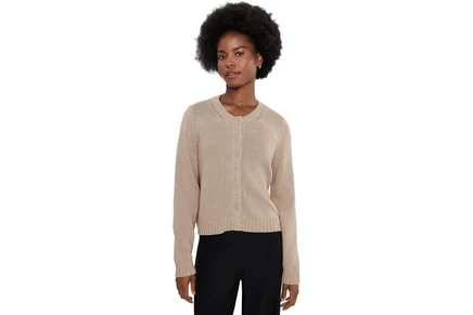 Кардиган Eileen Fisher Peruvian Organic Cotton Cord Crew Neck Cardigan