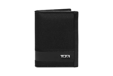 Унисекс кошелек Tumi Alpha L-Fold из сетки, черный