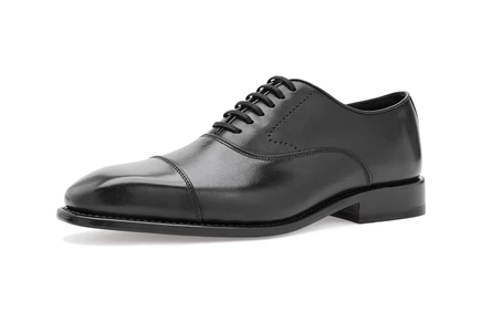 Johnston & Murphy Ashton Cap Toe black full grain