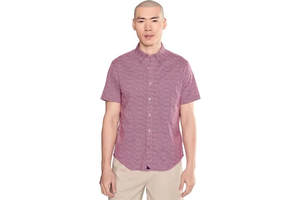 Мужская рубашка UNTUCKit Short Sleeve Halloway Performance Printed Shirt