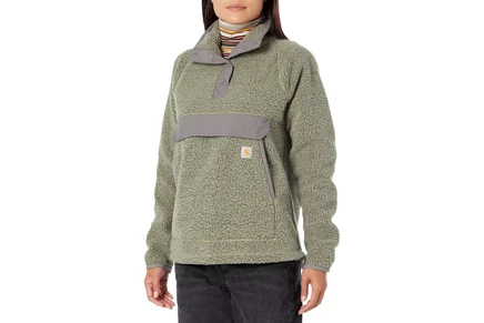 Женская куртка Carhartt флис 1/4, зеленая/меланж