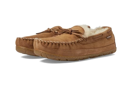 Мужские тапочки L.L.Bean Wicked Good из овчины, коричневые