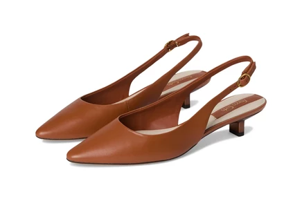 Franco Sarto Pura Slingback Shoes cognac brown leather
