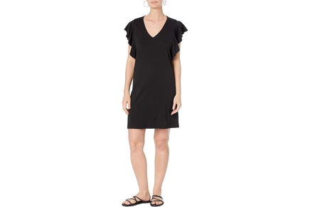 Платье Lilla P Flutter Sleeve V-Neck Dress
