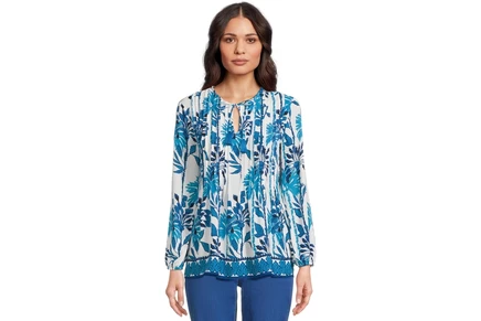 Lilly Pulitzer Marilina Long Sleeve Tunic coconut swayin in the breeze