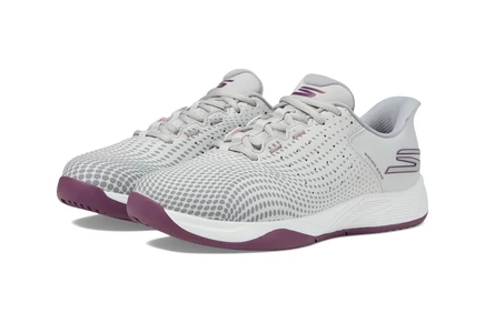 Женские кроссовки Skechers Viper Court Reload, серо-фиолетовые
