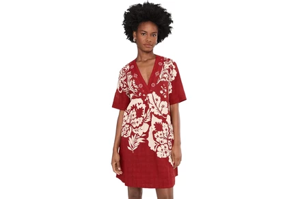 Платье Johnny Was Wide Placket Dress (slip)