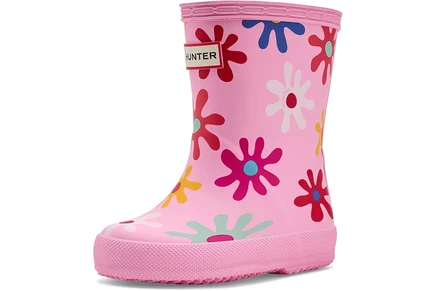 Детские сапоги Hunter Kids First Classic, розово-цветочный