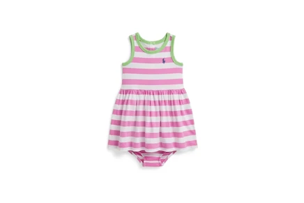 Платье Polo Ralph Lauren Kids Striped Cotton Jersey Dress & Bloomer (Infant)