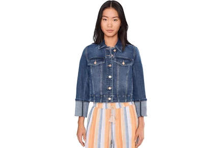 Куртка Liverpool Los Angeles Bracelet Length High Cuff Trucker Jean Jacket