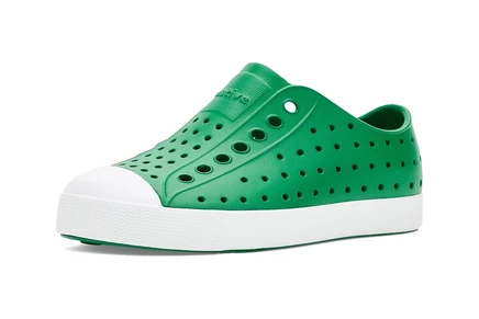Детские кеды Native Shoes Kids Jefferson, темно-зеленые/белые