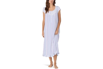 Пижама Eileen West Cotton Knit Cap Sleeve Long Gown