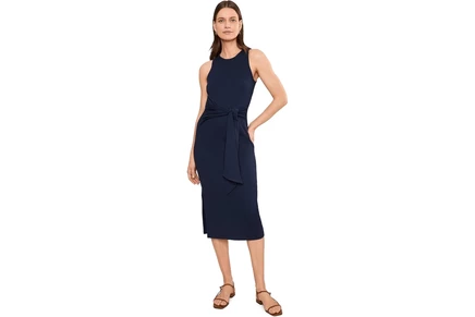 Платье Lauren Ralph Lauren Cotton-Blend Tie-Front Sleeveless Dress