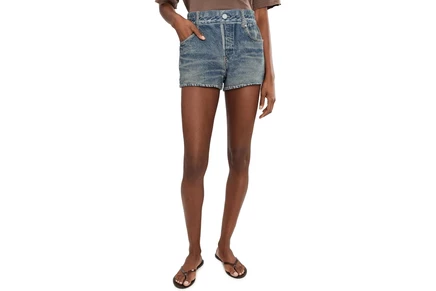 Женские махровые шорты AllSaints Asher, голубые
