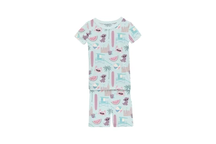 Пижама Kickee Pants Kids Print Short Sleeve Pajama Set with Shorts (Toddler/Little Kids/Big Kids)