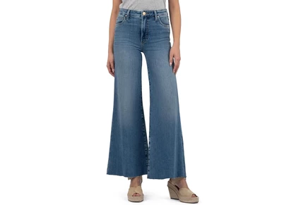 Джинсы KUT from the Kloth RYAN HIGH RISE FAB AB SUPER WIDE LEG RAW HEM