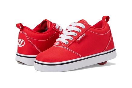 Женские кеды Heelys Pro 20 со съёмным колесом, красно-белые
