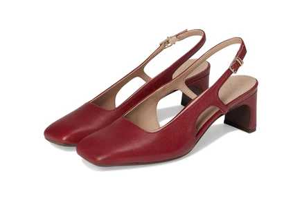cranberry red leather