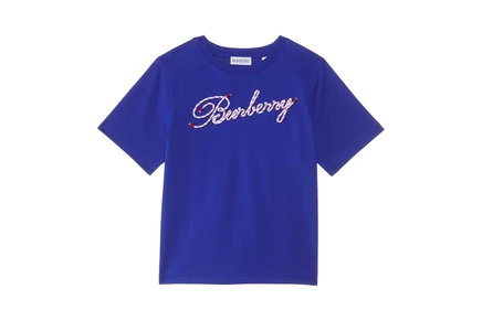 Детская футболка Burberry Kids Cedar Rope Script, темно-серая
