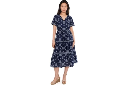 Платье Tommy Bahama Coastal Tiles Short Sleeve Midi Dress