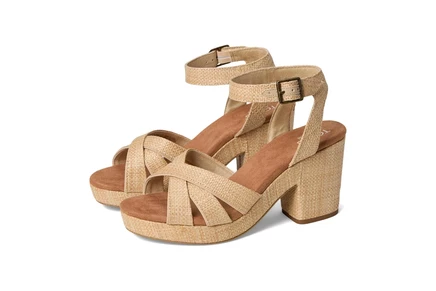 TOMS Majorca Strappy almond raffia