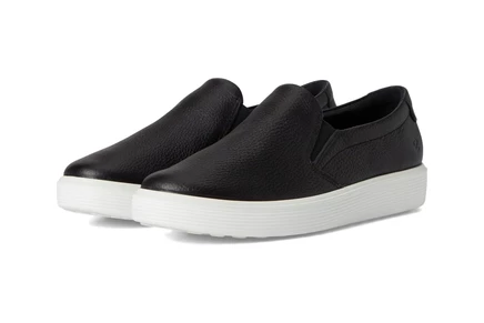Женские слипоны ECCO Soft 60 Premium из кожи, черные