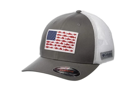Columbia PFG Mesh Fish Flag Ball Cap titanium/white