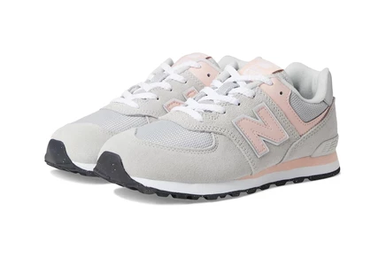 Детские кроссовки New Balance 574 Core, серо‑голубые/розовые
