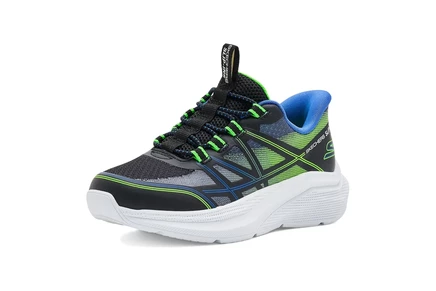 Детские кроссовки Skechers 404220L, черно-сине-салатовые