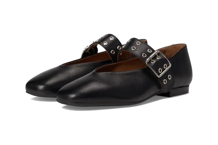 Женские балетки Miz Mooz Zephyr Flat кожаные, черные