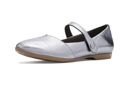 Женские балетки Trotters Irene, серо-металлические