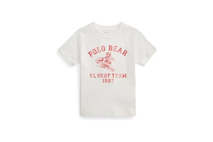 Детская футболка Polo Ralph Lauren Polo Bear, белая