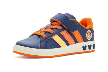 Детские кеды adidas Kids Grand Court Disney, тёмно-синие/оранжевые