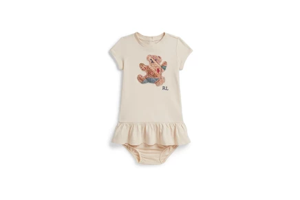 Детское платье с панталонами Polo Ralph Lauren, кремовое