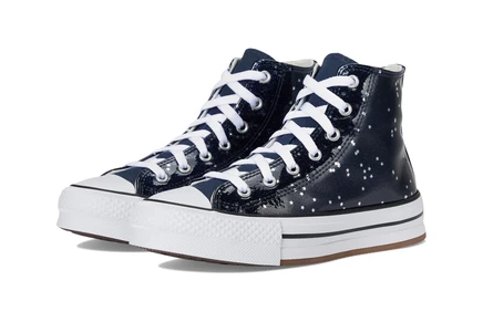 Converse Kids Chuck Taylor All Star Eva Lift Glitter Platform (big Kid) navy/white/egret