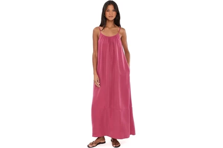 Beyond Yoga Sunkissed Cupro Maxi Dress sangria