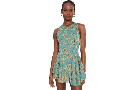 Платье Free People Raven Printed Mini Dress