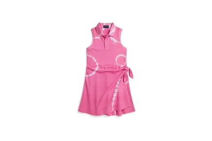 Детское платье Polo Ralph Lauren Kids, розовое тай-дай