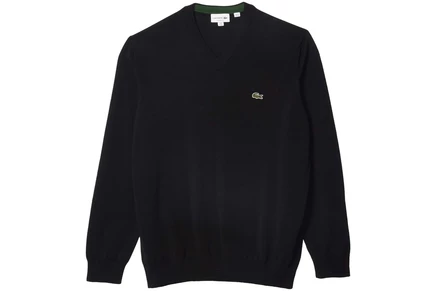 Свитер Lacoste Long Sleeve Solid V-Neck Sweater