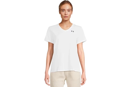Женская футболка Under Armour Tech Short Sleeve V-Neck Solid