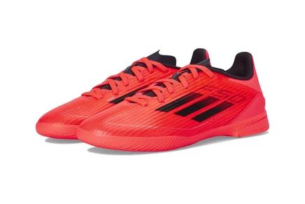 adidas Kids F50 League Indoor J (Little Kid/Big Kid) turbo/aurora black/platin metallic