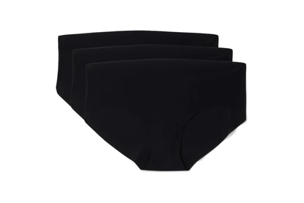 Женские бикини Commando Invisible Rib, 3 шт., черные